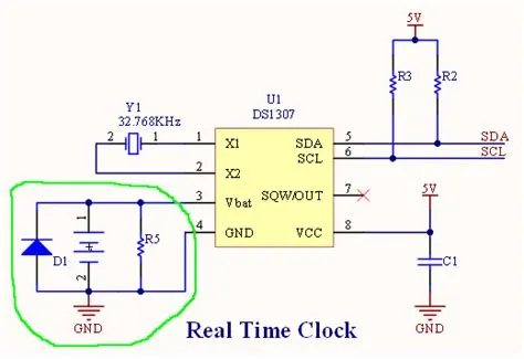 Reference figure: DS1307 Pinout: An in-depth Guide to the Real-Time Clock IC